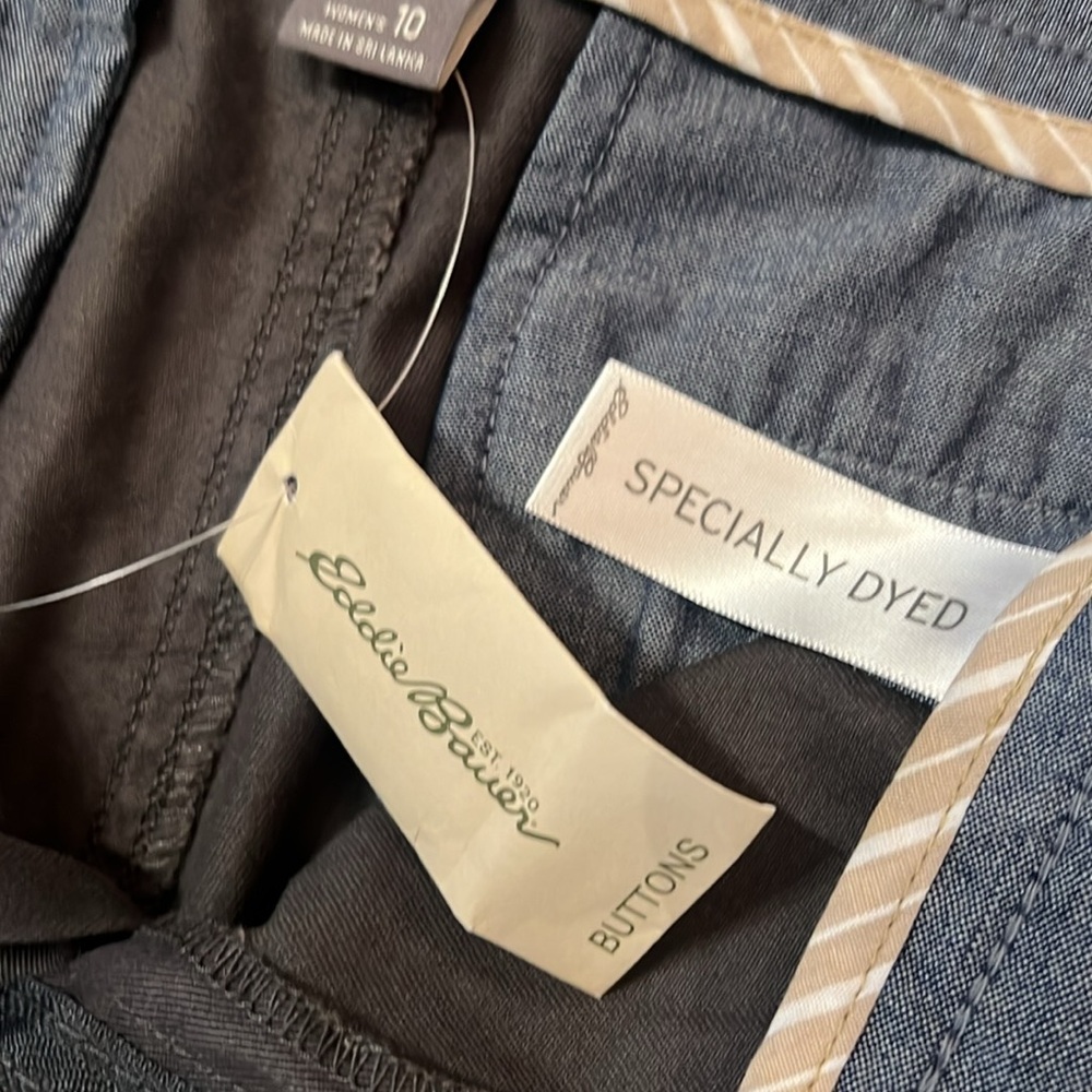 Eddie Bauer - NEW dark gray cuff short, Legend wash cotton, dark gray, 10. - Picture 6 of 10